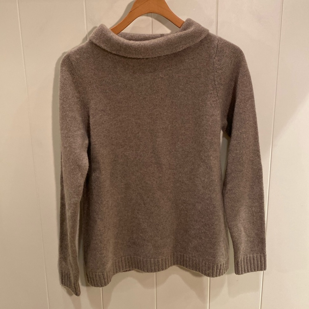 Boden, brown cashmere roll-neck sweater